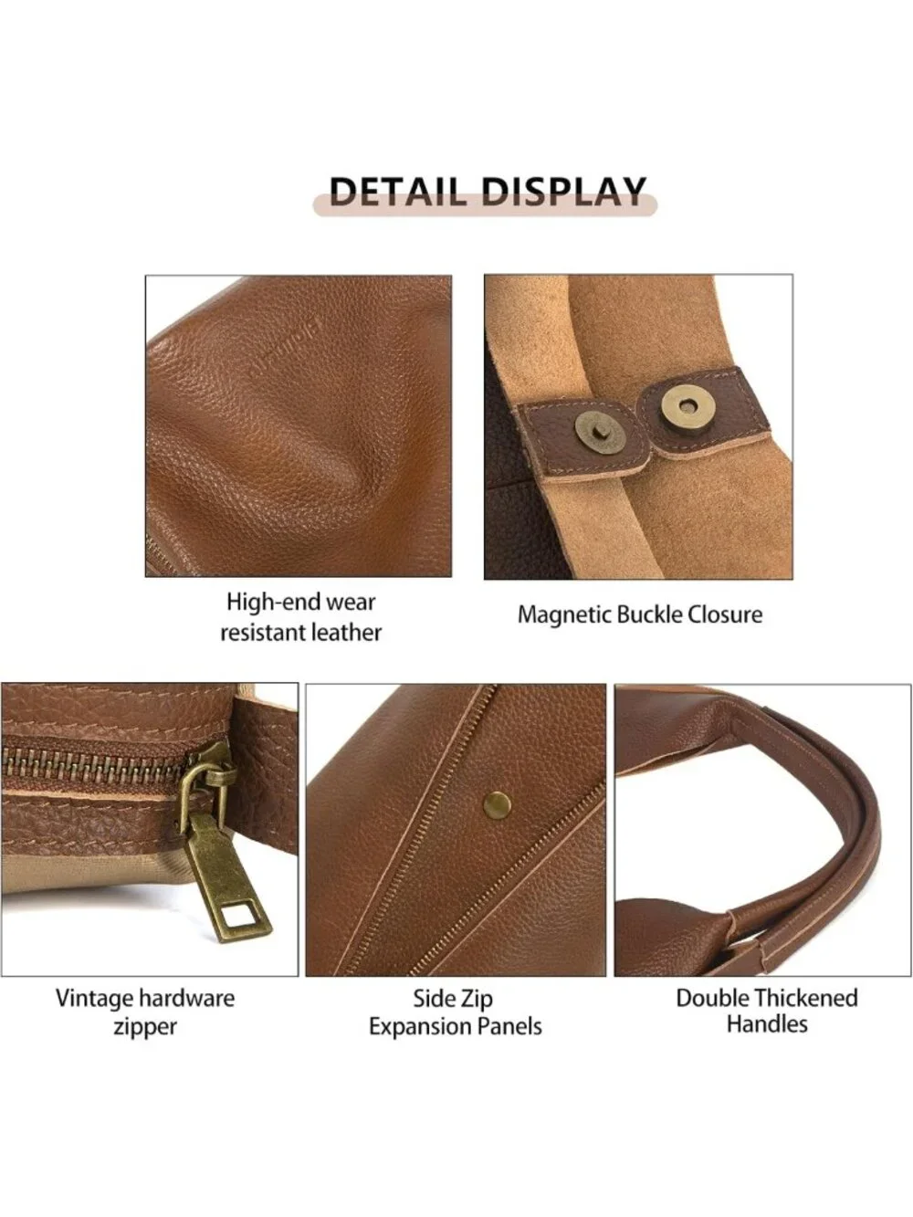 Stylish Genuine Leather Slouchy Hobo Tote Bag | Chic Shoulder Handbag for Women